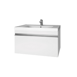 Тумба Dreja GRACE, 60 см, 1 ящик, белый глянец и раковина Грэйс 60 см, 99.0909 + 641587 - фото, отзывы, цена